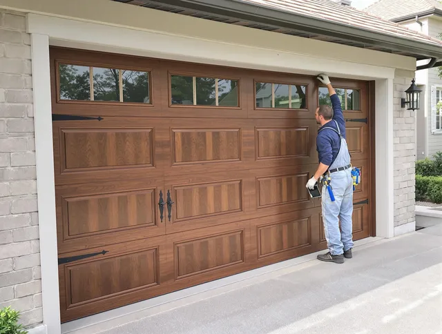 Custom garage door showcase by Whitehall Garage Door Repair in Whitehall