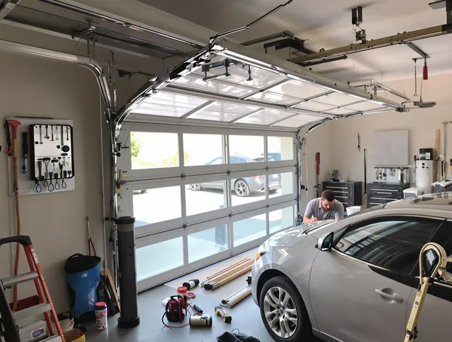 Garage door noise reduction service by Whitehall Garage Door Repair in Whitehall