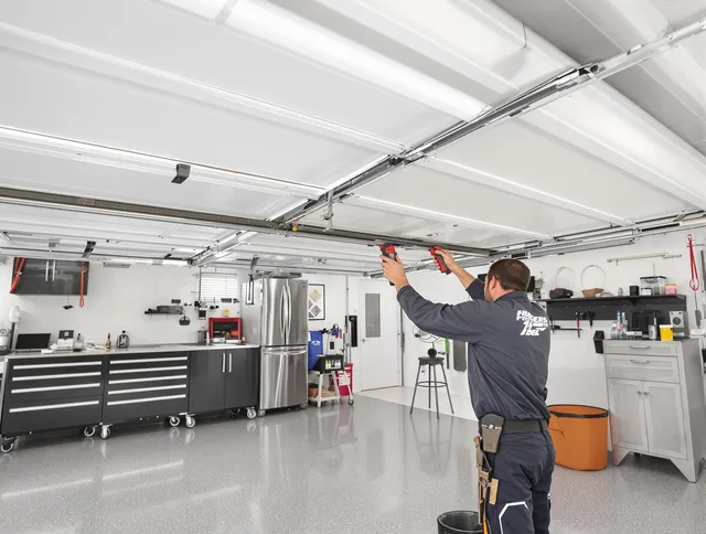 Overhead garage door repair service by Whitehall Garage Door Repair in Whitehall