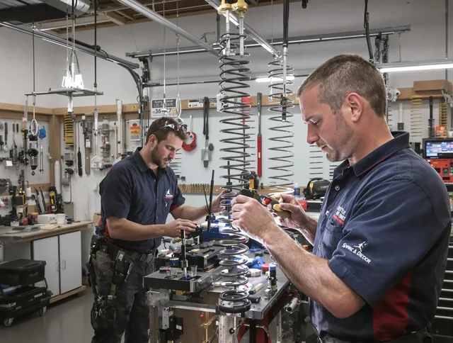 Garage door spring repair service by Whitehall Garage Door Repair in Whitehall